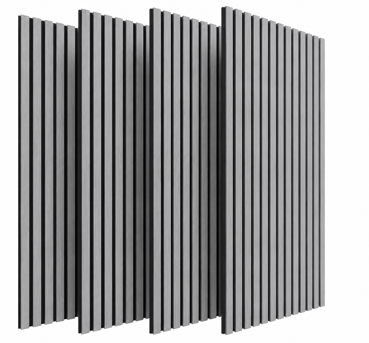 Panneau acoustique mural 60 x 120 cm – Double épaisseur, chêne naturel, gris ou anthracite - lot de 4
