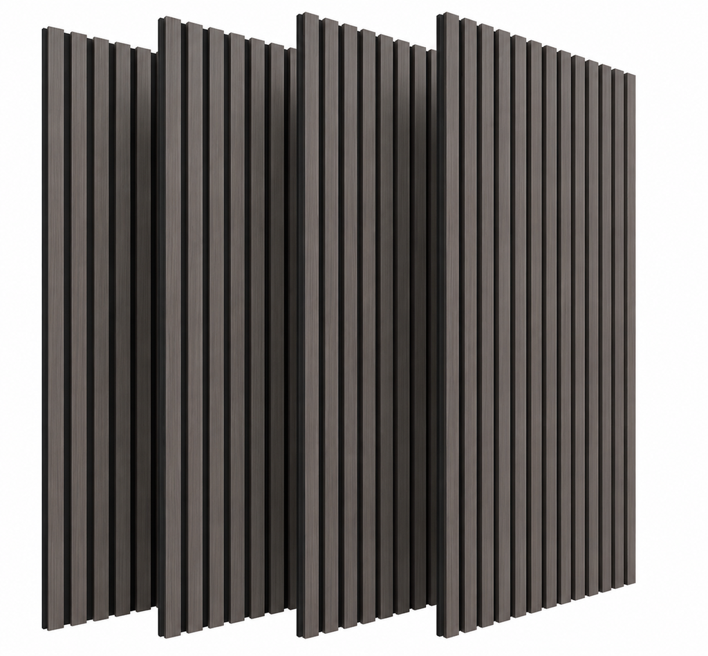 Panneau acoustique mural 60 x 120 cm – Double épaisseur, chêne naturel, gris ou anthracite - lot de 4