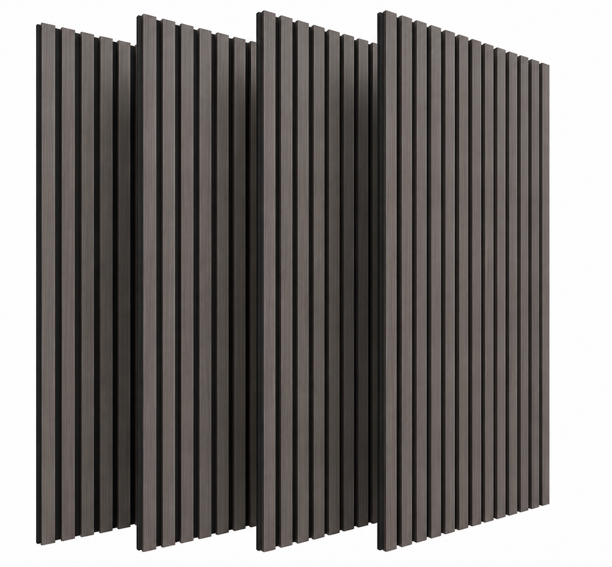 Panneau acoustique mural 60 x 120 cm – Double épaisseur, chêne naturel, gris ou anthracite - lot de 4