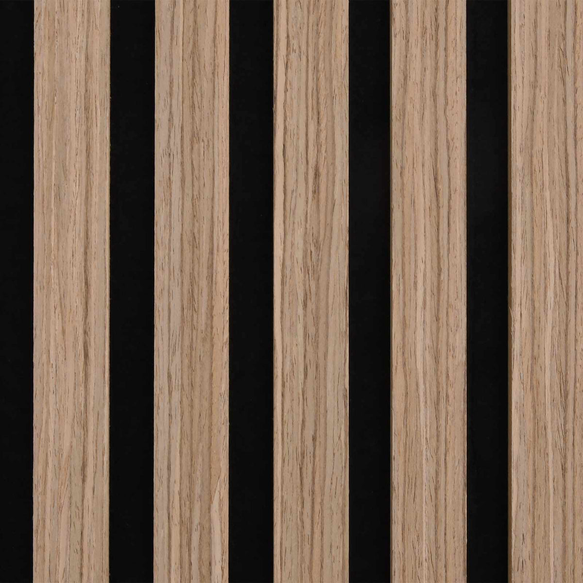 Panneau acoustique mural chêne brun – Lattes sur feutre noir 60,5 x 60 cm - lot de 8